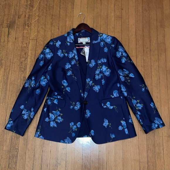 NWT J. Crew Collection wool/silk floral jacquard Parke blazer - Picture 2 of 8